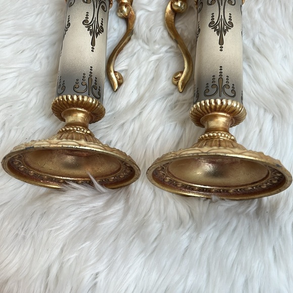 Candelabro Dilly MFG CO. Bundle 2 Gold Candle Stick Holder USA Vintage - Picture 10 of 10